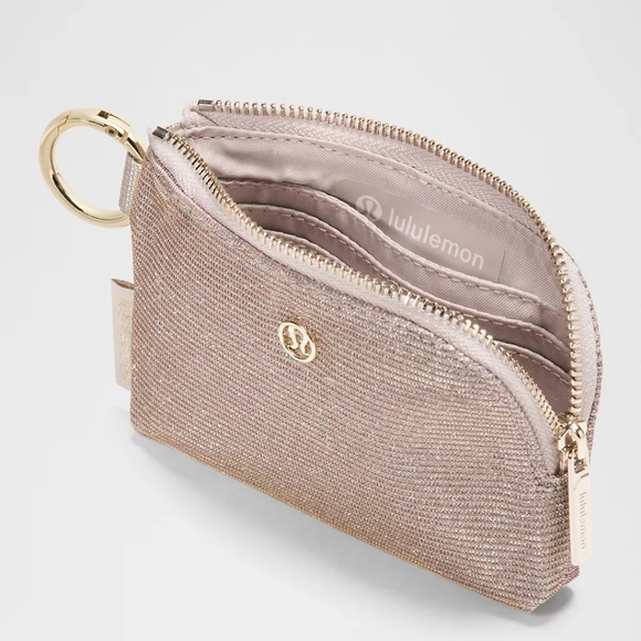 *NWT* LULULEMON Glitter Pink Everywhere Belt Bag & Clippable Card Pouch Set - Picture 10 of 13